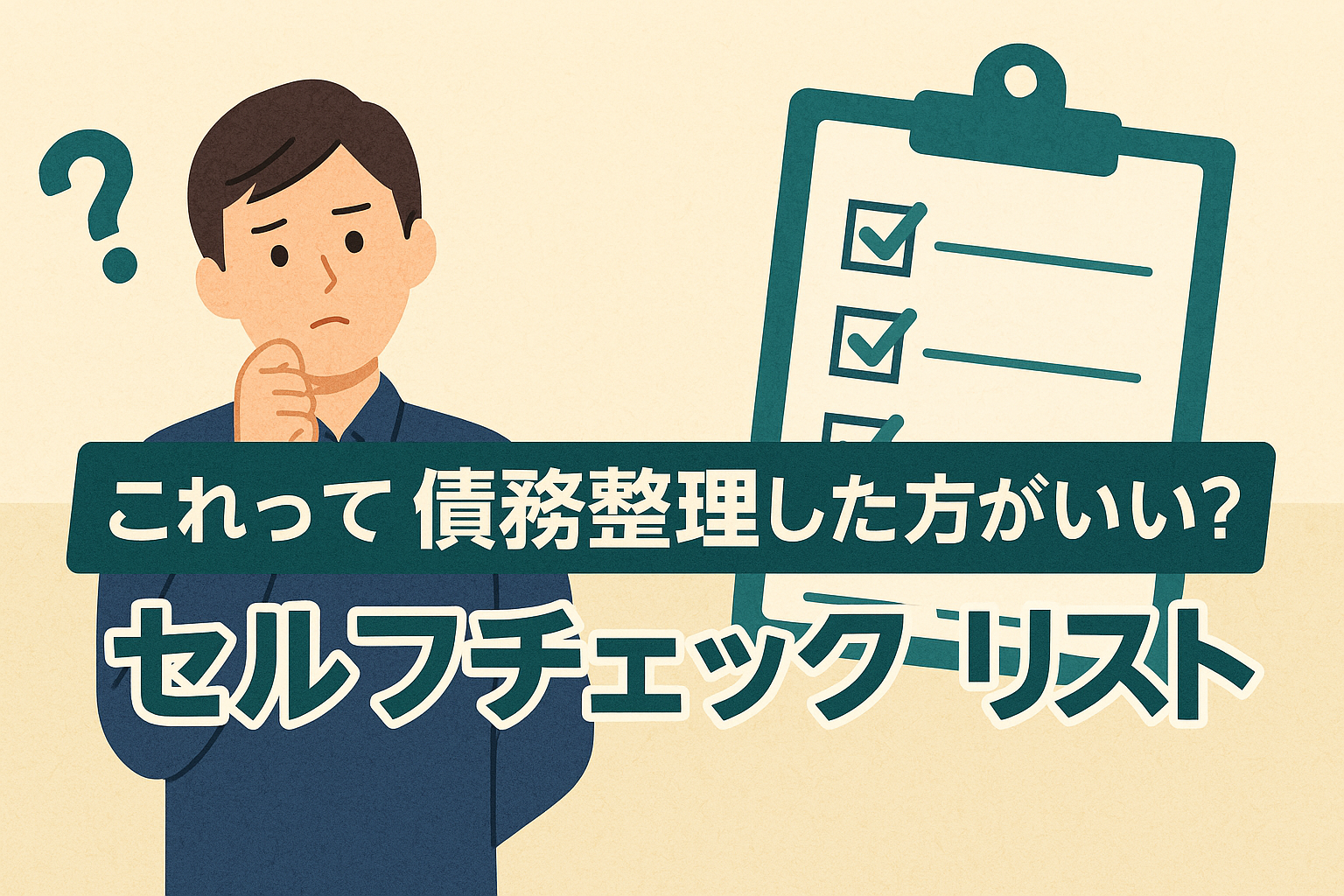 これって債務整理した方がいい？セルフチェックリスト