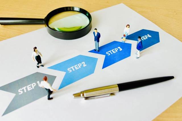 流れ　ステップ　手順